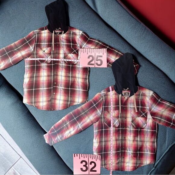 Legendary Outfitters l Hooded Flannel l Quilted l Snap up l Pocket l Unisex New - Picture 5 of 13